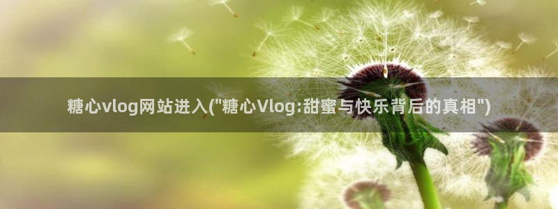 娜娜 糖心vlog