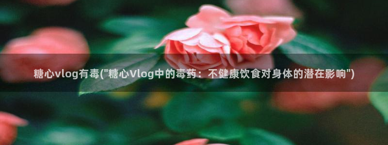 糖心vlog褒姒：糖心vlog有毒(\